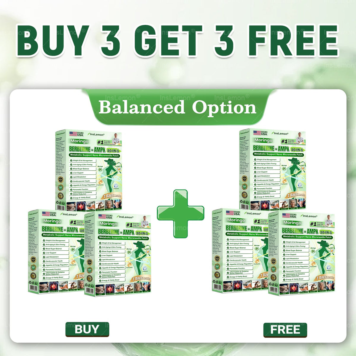 🔥 𝟱𝟬% 𝗢𝗙𝗙 | 𝐈𝐧𝐬𝐋𝐞𝐦𝐨𝐧® 𝗠𝗼𝗿𝗶𝗻𝗴𝗮 × 𝗕𝗲𝗿𝗯𝗲𝗿𝗶𝗻𝗲 × 𝗔𝗠𝗣𝗞 𝟭𝟬-𝗶𝗻-𝟭 𝗠𝗲𝘁𝗮𝗯𝗼𝗹𝗶𝗰 𝗡𝗮𝗻𝗼 𝗣𝗮𝘁𝗰𝗵🇺🇸 | 𝐎𝐧𝐜𝐞 𝐃𝐚𝐢𝐥𝐲