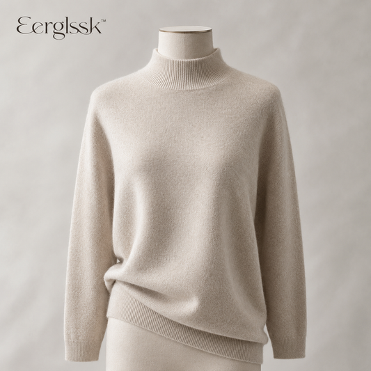 Eerglssk™ Estelle Soft-Touch Mock-Neck Sweater – Minimalist Women’s Knit Pullover